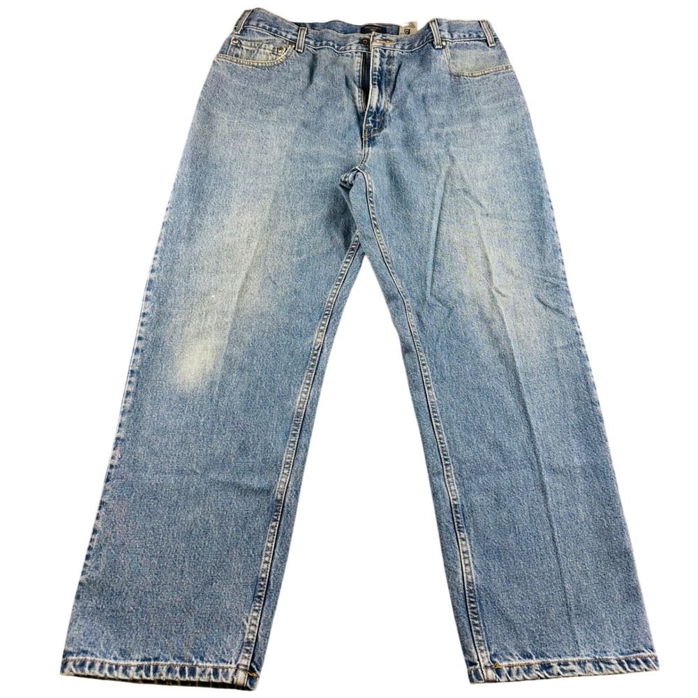 Dockers Jeans W40 L30 Blue Authentic Denim Relaxed Fit 100% Cotton Work Boating
